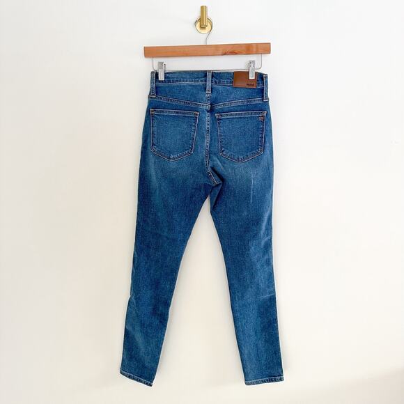 Madewell 10" High-Rise Skinny Jeans in Dewitt Wash Button-Front Denim 25 - Picture 4 of 13